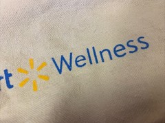 Walmart Wellness Small Zipper Canvas Bag, Toiletry Bag, Tote Bag-Like