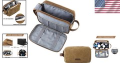 Toiletry Bag for Men, Canvas Travel Toiletry Organizer Dopp Kit Water-resista…