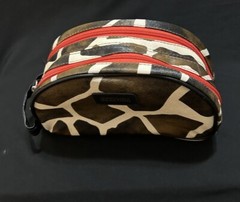 Kenneth Cole Reaction Cosmetics Toiletry Travel Bag Double Zippers Animal Print