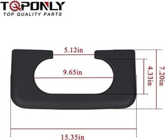 Ford F250 F350 F450 Center Console Cup Holder Pad Armrest Cover Black