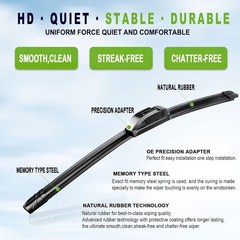 OEM QUALITY 24&Prime; + 22&Prime; PARRATI Premium All-Season Windshield Wiper Blades (Set of