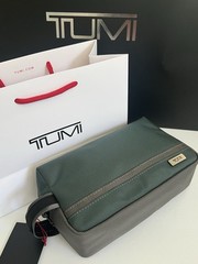 Tumi Dark Opal Green Medium Kit Travel Accessory Zipper Pouch Bag