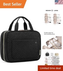 Luxury Water-Resistant Hanging Toiletry Bag – Perfect Travel Organizer for All