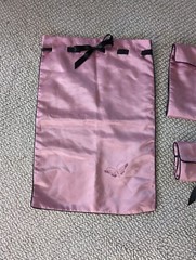 Lapin Vilardi Pink Satin Butterfly Travel Bag Set – Lingerie, Laundry, Jewelery