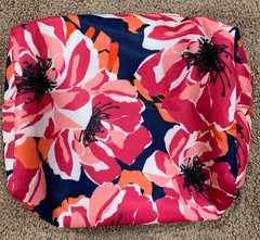 Trina Turk Floral Toiletry and Makeup Travel Bag Pouch W/ Zipper 7.5×3.5×4.5 in