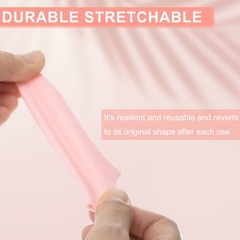 4Pcs Travel Bottle Covers Silicone Toiletry Sleeves Pink Large 1.67&Prime; Dia