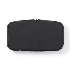 Muji Gadget Pouch Adjustable Pockets slim Black polyester W 19 x H 10 x D 2 cm