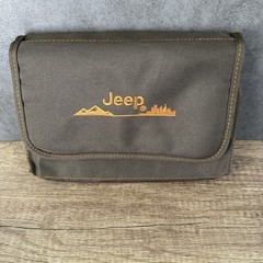 Jeep Canvas Owner Manual Case Embroidered Accessory Durable Vintage Travel Pouch