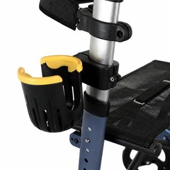 Flat Frame Walker Euro Rollator Cup Holder – Adjustable Clip-On Drink Yellow