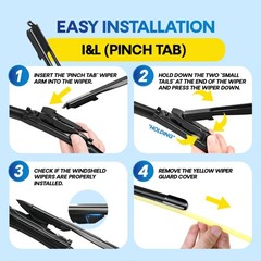 24 22&Prime; Windshield Wiper Blades AllSeason Replacement Pack of 2&Prime;
