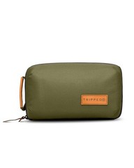 Compact Tech Bag Organizer – Travel Electronics Pouch with Leather Accents, Mesh