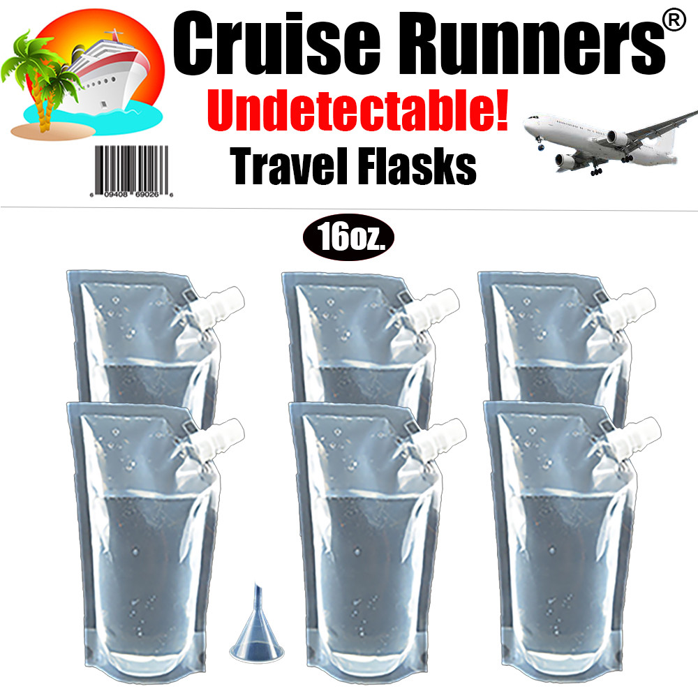 Cruise Flask Kit Runners Rum Smuggle Sneak Alcohol Liquor Booze Bags Plastic