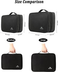 Medium Travel Case for Electronics – Water-Resistant & Well-Organized Design