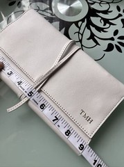 Mark & Graham Leather Roll Up Carrying Case White