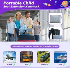 Vfkena Toddler Seat Extender Airplane Hammock Bed New SEE PHOTOS FOR HOW TO USE