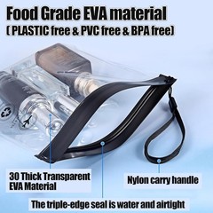 Reusable 4Pcs Clear Liquid Travel Bags – TSA Approved, Waterproof & Stylish