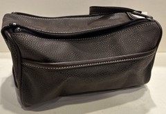 Gap Faux Leather Brown Dopp Kit Lined New