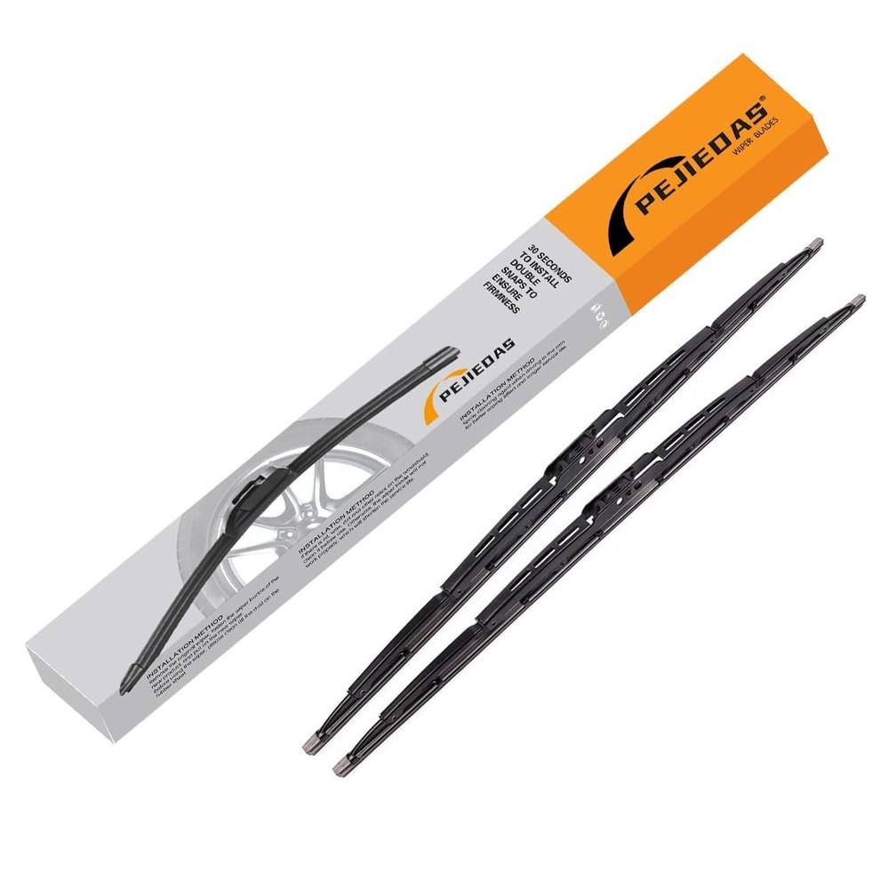 Front Windshield Wiper Blades, 22&Prime; + 19&Prime; Metal Frame Wiper Blades, OEM Qualit…