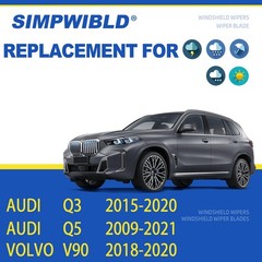 Replacement Wiper Blades Set for 20092020 Audi A4 & Allroad, 24&Prime; & 20&Prime;