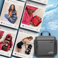 Travel Toiletry Bag for Men and Women – (10.6”X10.6”X3.2”) Large Hanging Toiletr