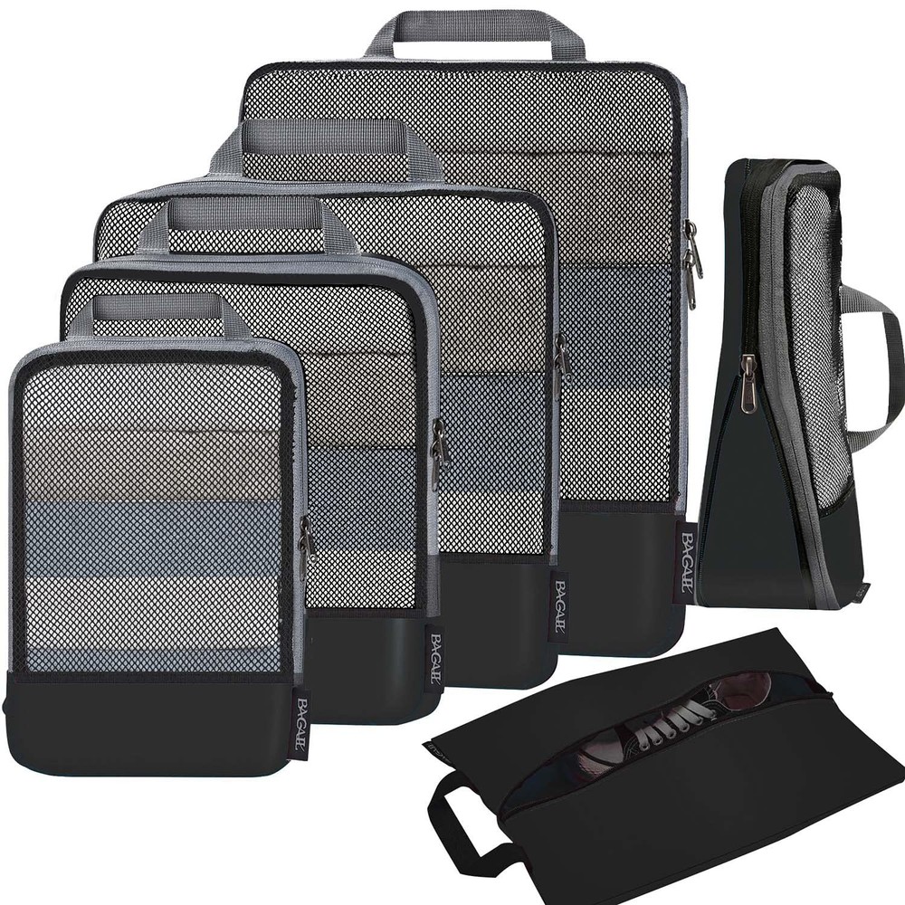Bagail 4 Set/6 Set/8 Set Compression Packing Cubes Travel Accessories