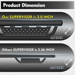 Heavy Duty Powder Coated Running Boards 6 Inch Side Steps Durable 4 Door Step