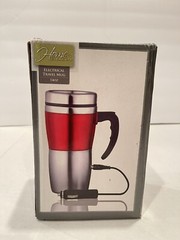 HOME ELEMENTS ELECTRICAL PORTABLE CAR TRAVEL COFFEE DRINK MUG 14 0Z Pre Owned.