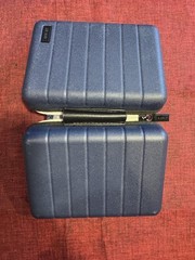 AWAY Mini Luggage Zipper Hard Case Toiletry Travel Case-Blue New No Tag