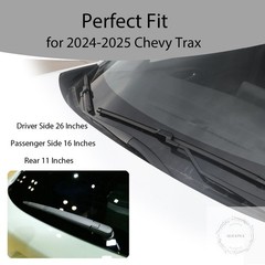 Windshield Wiper Blades for 2024-2025 Chevy Trax – Front & Rear Set, OEM Exact
