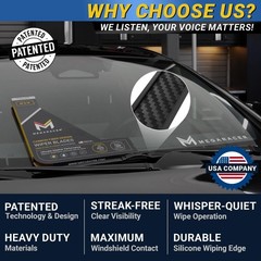 AllSeason Silicone Carbon Fiber Wiper Blades 22&Prime; & 20&Prime; StreakFree Clean 2