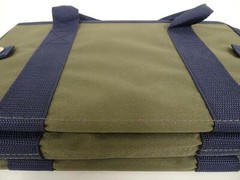 Folding Hook and Loop Nylon Trunk Organizer w Handles 2-Section Stiff Sided