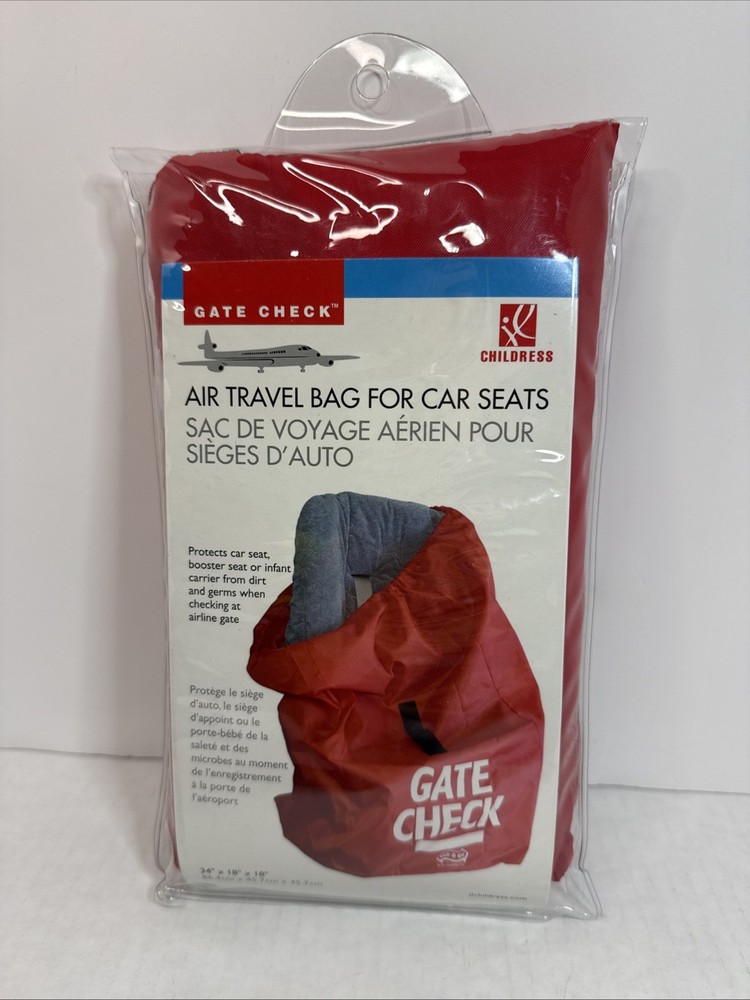 JL Childress Gate Check Bag for Car Seats Car Seat Protector Cover Red