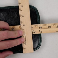 Tie Rack London Vintage Black Faux Leather Travel Tie Case Organizer Green Trim