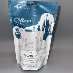 TSA Compliant Travel Kit 20 Pc Kit Deodorant Toothpaste Tablets & Brush & More