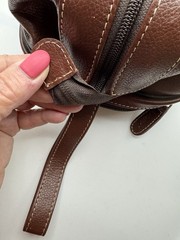Vtg Dopp Toiletry Men&rsquo;s Brown Leather Water Dopp Travel Bag pre owned