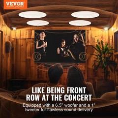 4 PCs 6.5 » Bluetooth in Ceiling Speakers, 150W, Flush Mount Ceiling & in-Wall