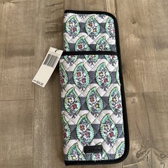NEW Vera Bradley Paisley Stripes Ironic Curling Flat Iron Cover Holder Travel