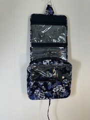 Vera Bradley floral Purple black Hanging Travel Organizer Toiletry Bag make up