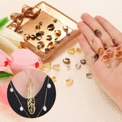 400Pcs 6x8mm Pendant Clip, Necklace Connector, Metallic Black