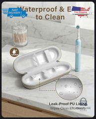 ProCase Hard Shell Electric Toothbrush Travel Case – Beige