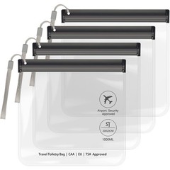 Versatile 4-Pack Clear Toiletry Bags – TSA Approved & Multi-Purpose Travel Use