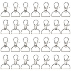 35Pcs 3/4&Prime; Quick Release Hooks for Silver Lanyard
