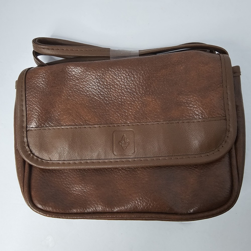 Womens Travel Pouch Small 7&Prime;×5&Prime; Brown Faux Leather Purse New Orleans Saints Logo