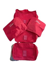 Travel/ Luggage/PackingCubes 5 Piece Cubes Set Pink Dimensions Below