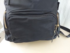 Tumi Voyageur Carson Backpack Black/Gold Hardware Laptop Business Carry-on