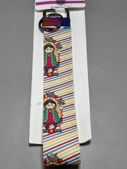 Reina Jenkins Creations Rainbow Wristlet Keychain Key Fob Virgin Mary Striped