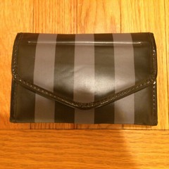Black & Gray Striped Travel Bathroom Case & Accessories