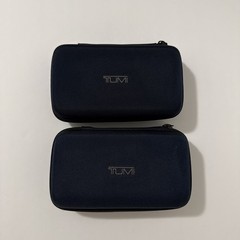 2 TUMI for Delta Amenity & Toiletry Travel Kit Navy Blue Hard Shell Case Unused