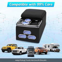 Car Universal Center Console Armrest Organizer Wireless Charging Holder Cup 2026