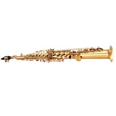 Straight Soprano Saxophone, B Flat, Brass Saxophone Beginner Kit with Carrying C